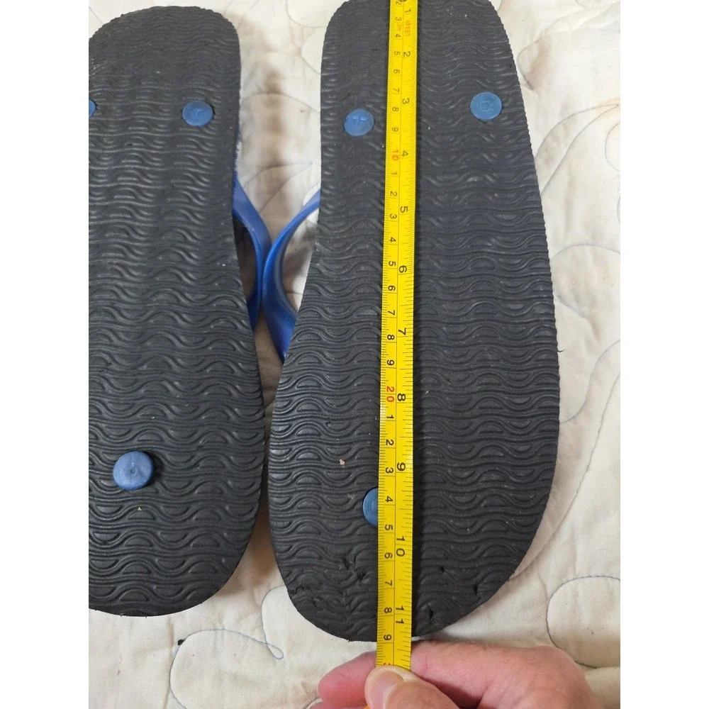 Laguna Sandal Flipflop Plastic AstroTurf Blue Y2K Men's Size‎ Medium 9/10